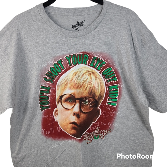 NWOT A Christmas Story Gray Crewneck Tshirt Adult Large Movie Classic PRICE FIRM - Picture 3 of 6